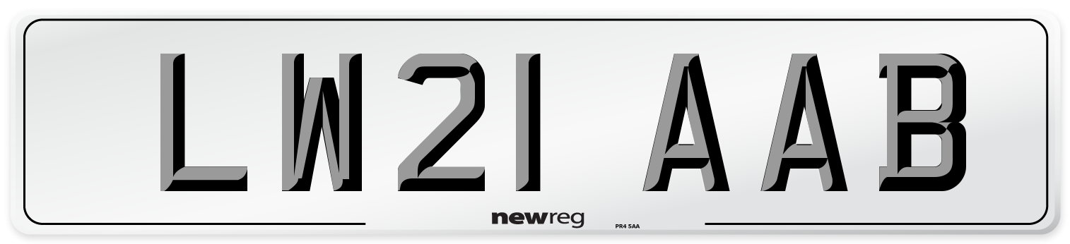 LW21 AAB Number Plate from New Reg